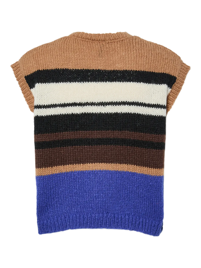 PcJida Knit Gillet Hot Fudge/Bluing