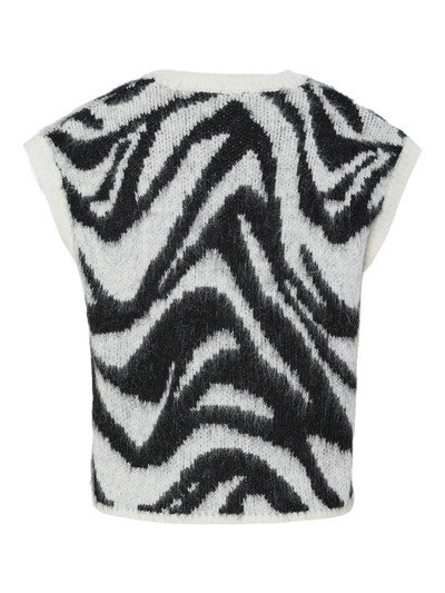 PcMynthe Knit Vest Cloud Dancer/Black