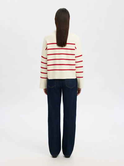 SlfKamma LS Knit Birch/ Red