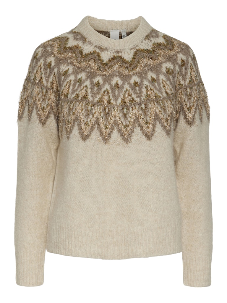 YasEla Shimmer Knit Oat/Pattern