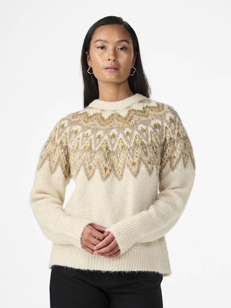 YasEla Shimmer Knit Oat/Pattern