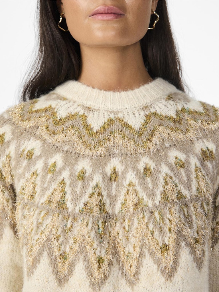 YasEla Shimmer Knit Oat/Pattern