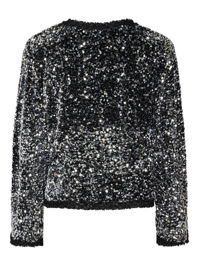 YasBow Sequin Jacket Black