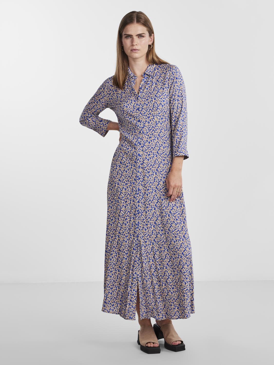 YasSavanna Shirt Dress Ditsy Flower Blue