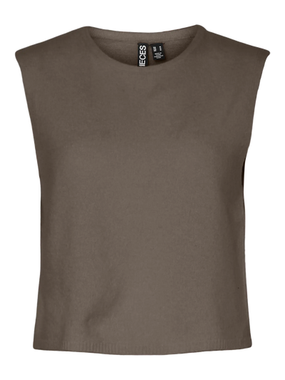 PcJiko Knit Vest Morel
