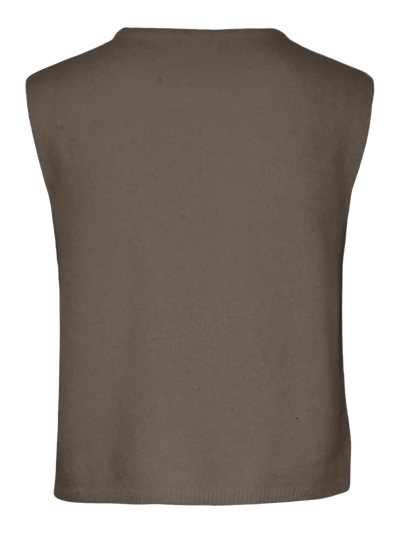 PcJiko Knit Vest Morel