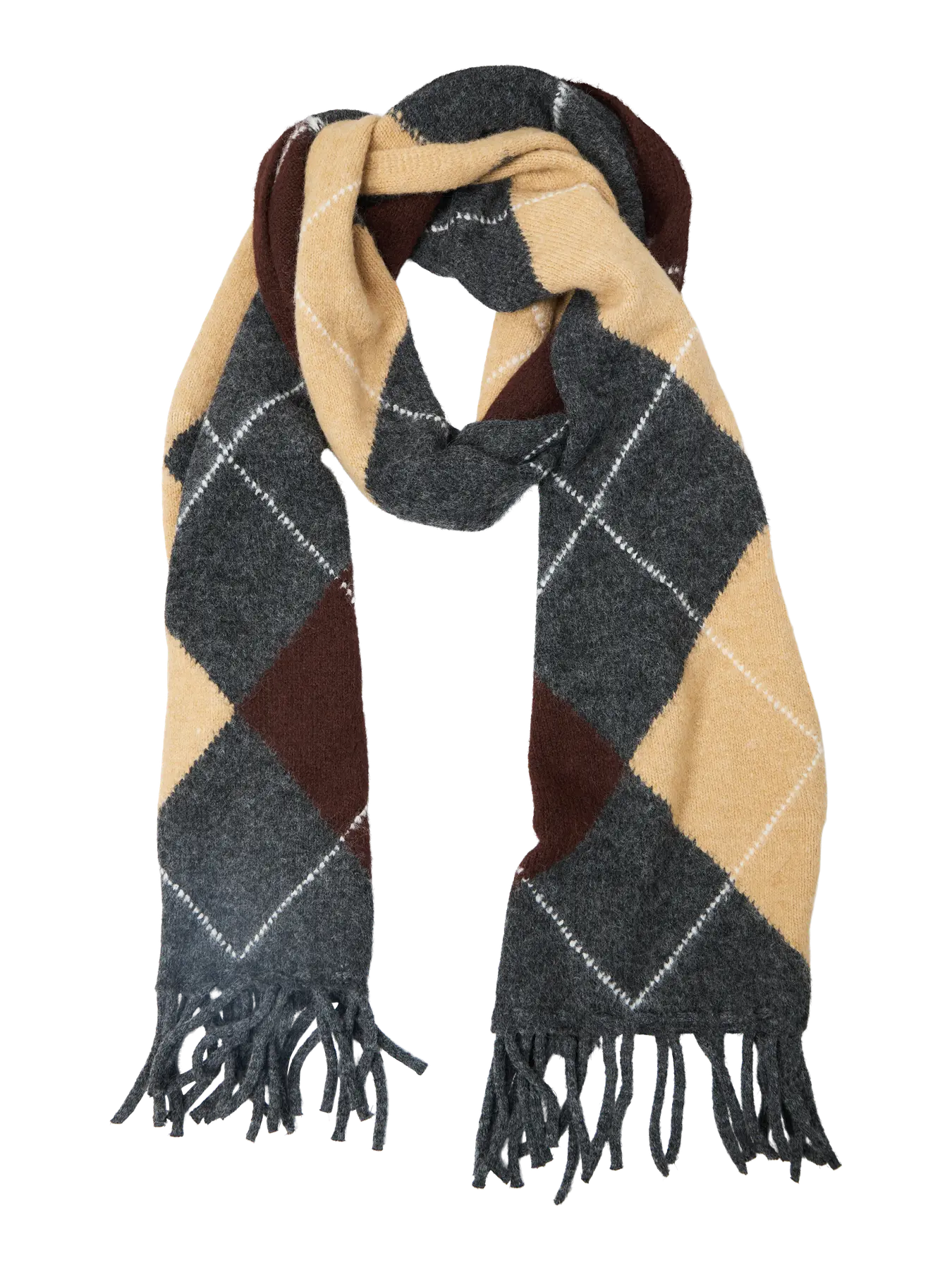 ObjZena Scarf Dark Grey/Tannin
