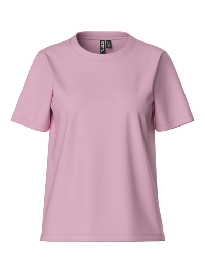 PcRia SS Solid Tee Roseate Pink