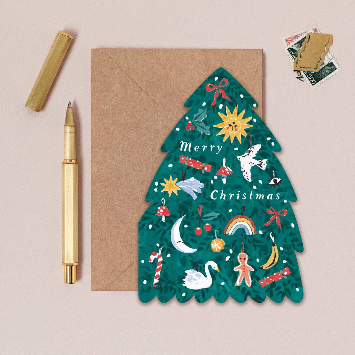 Tree Shape Christmas Card | Holiday Cards | Christmas 2025