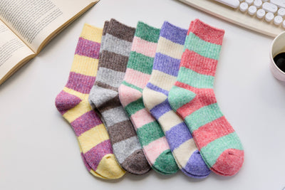 Warm Cashmere & Wool Blend Socks Brown