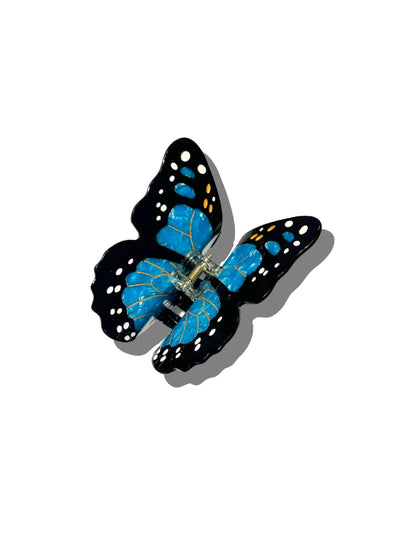 Hand-painted Monarch Butterfly Claw Hair Clip | Eco-Friendly: Pink