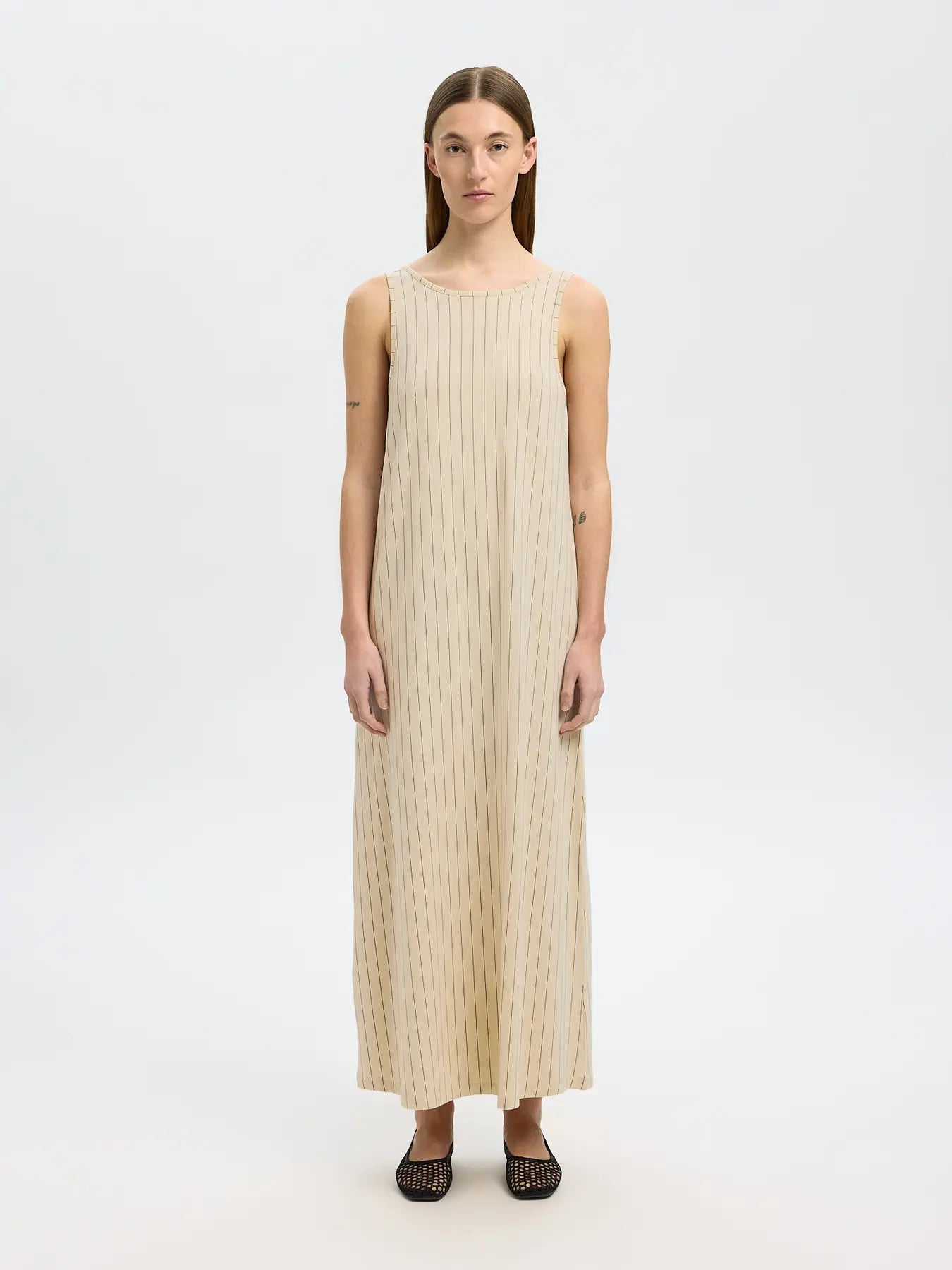 SlfAnola Ankle Dress Black/Birch