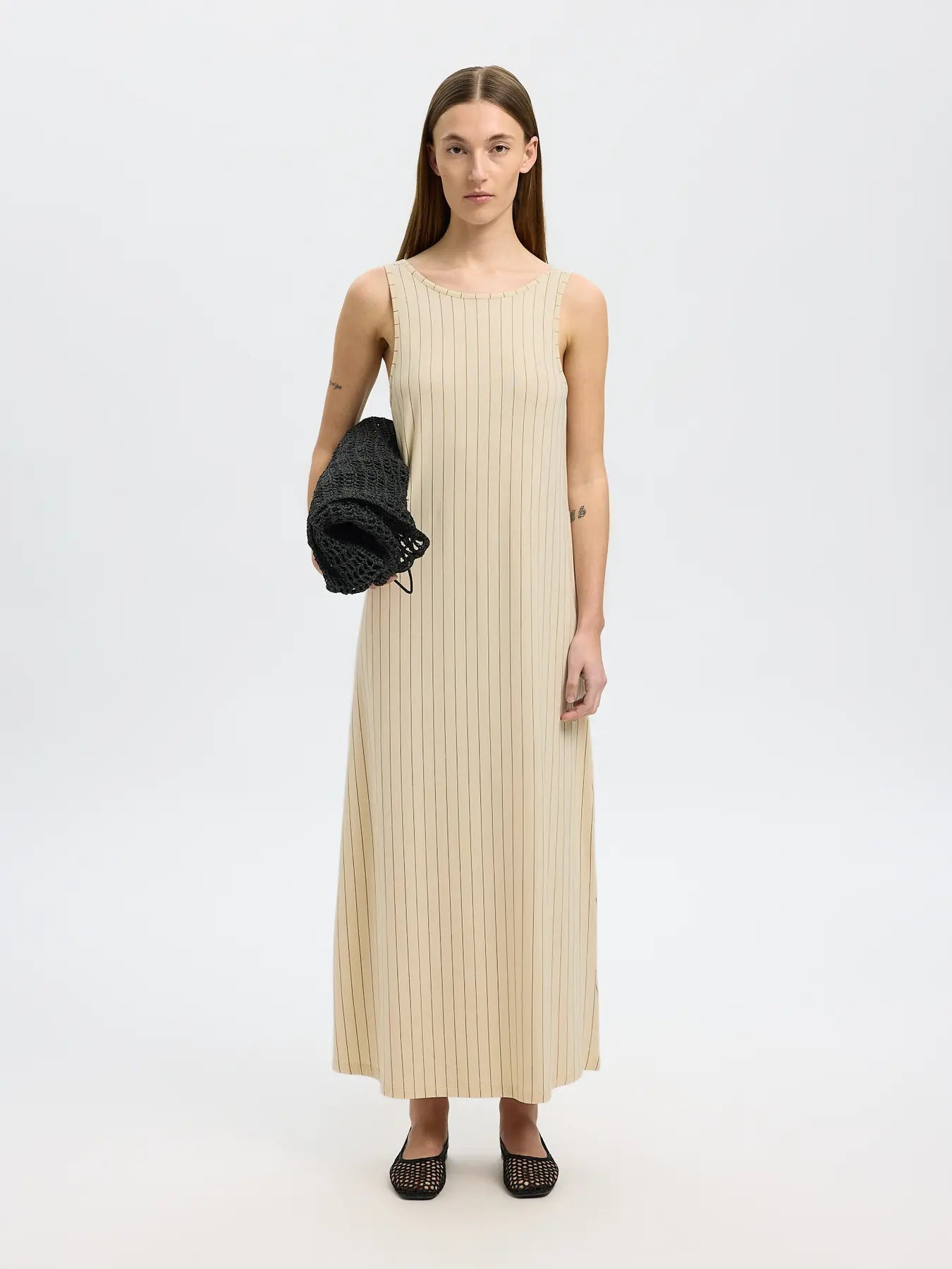 SlfAnola Ankle Dress Black/Birch
