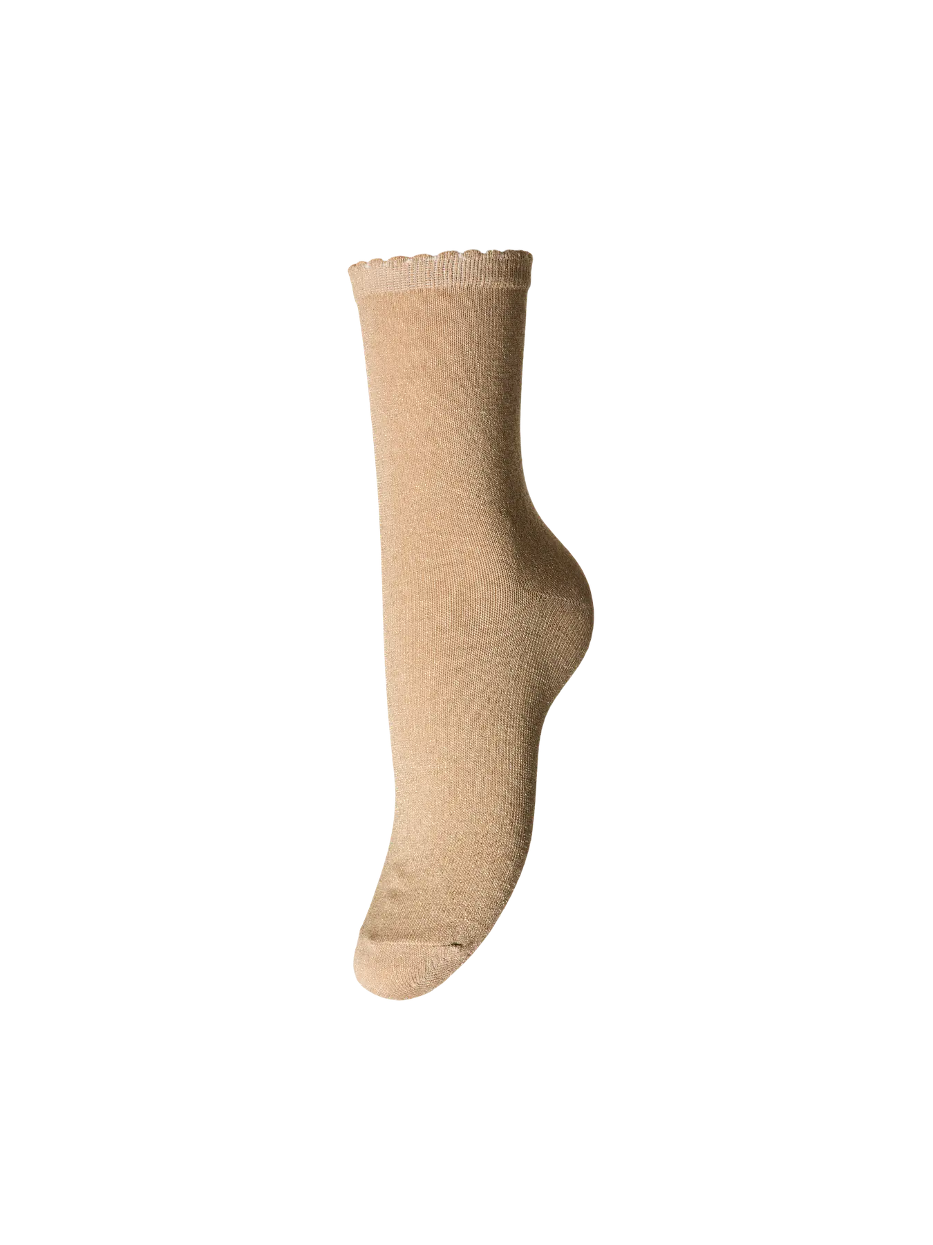 PcSebby Glitter Socks Solid Natural