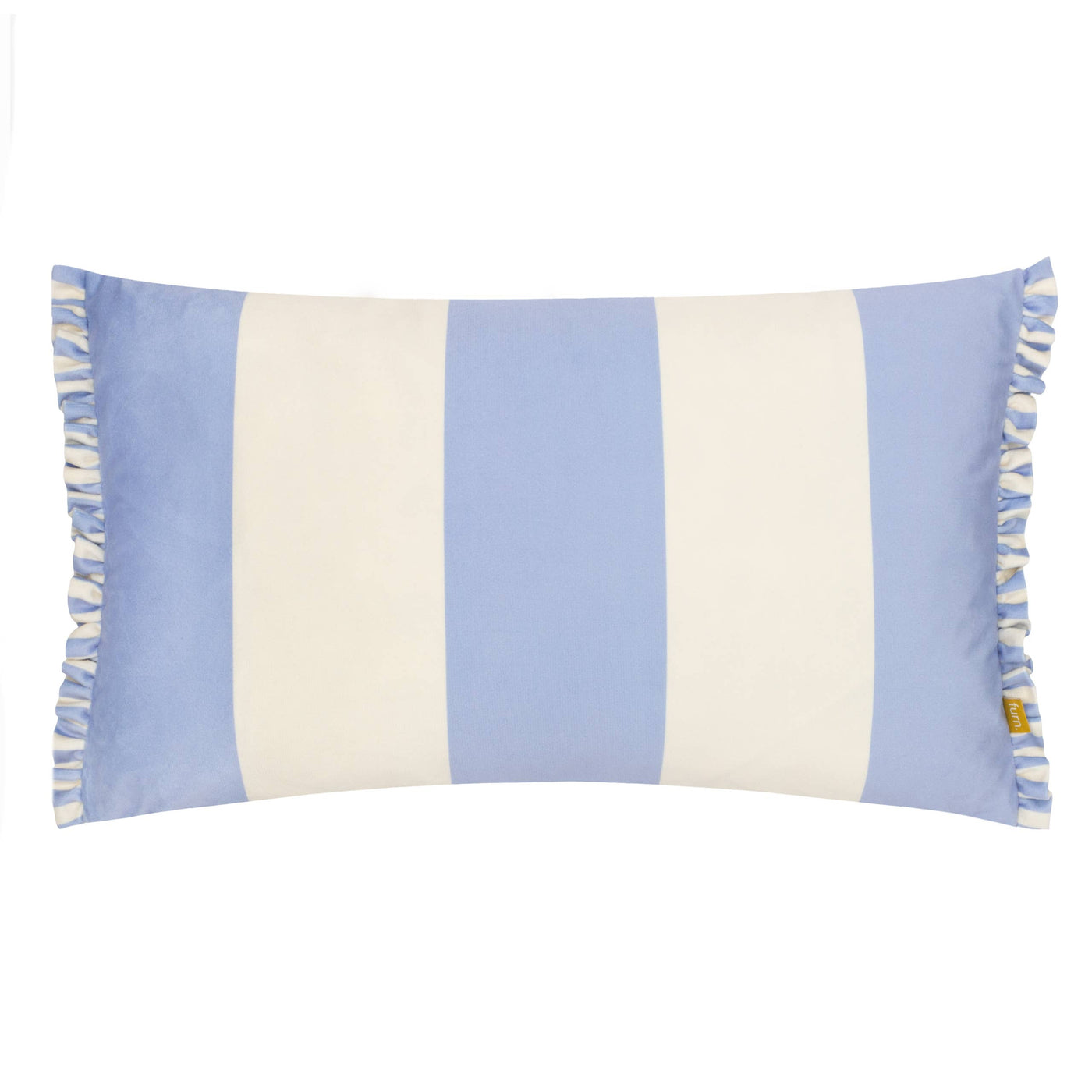 Araya Striped Velvet Cushion Blue: Blue 30 x 50cm