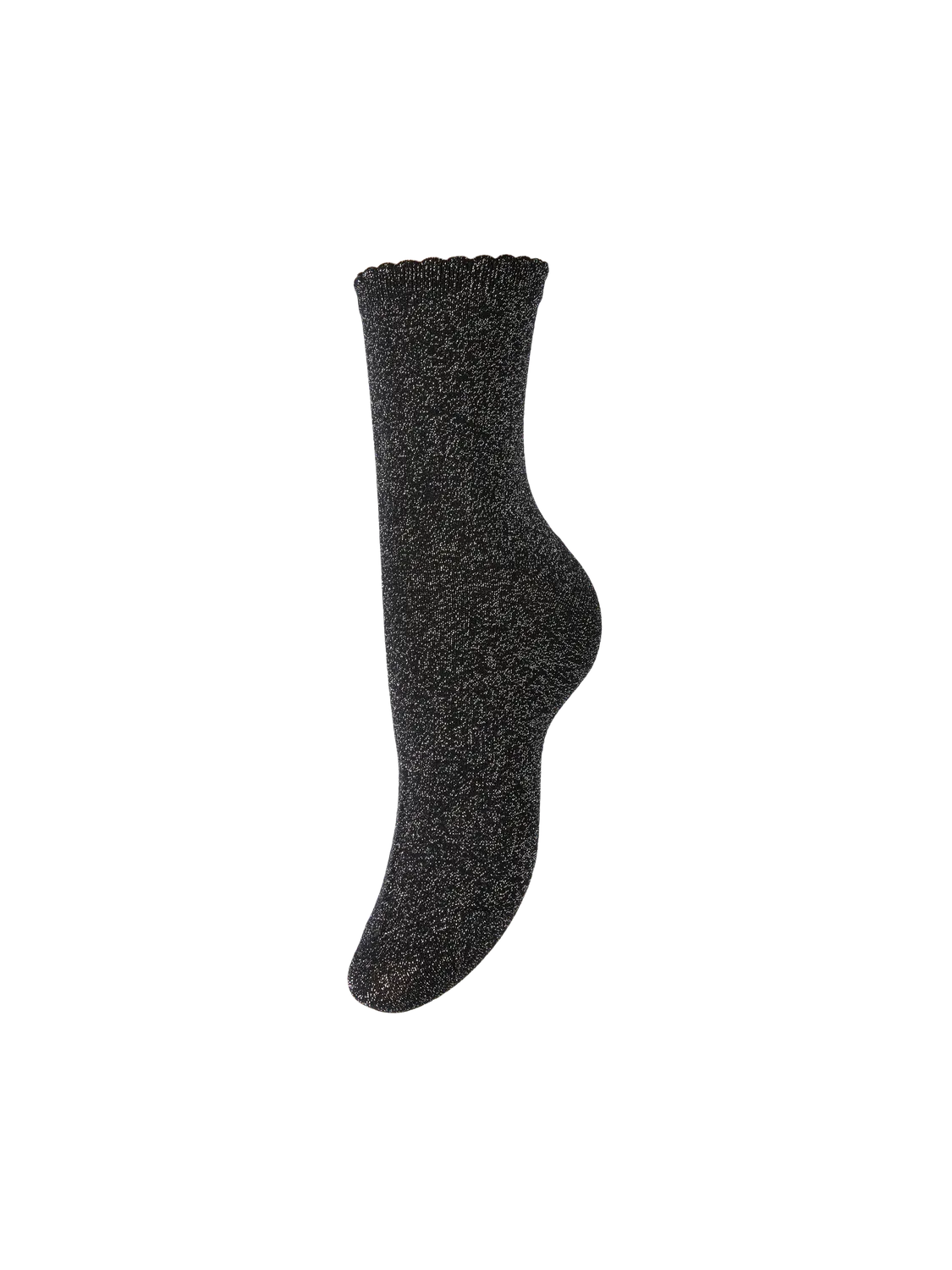 PcSebby Glitter Socks Black/Silver