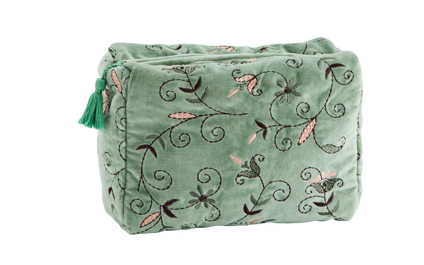 Velvet Washbag Large Green