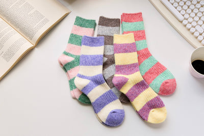 Warm Cashmere & Wool Blend Socks Yellow