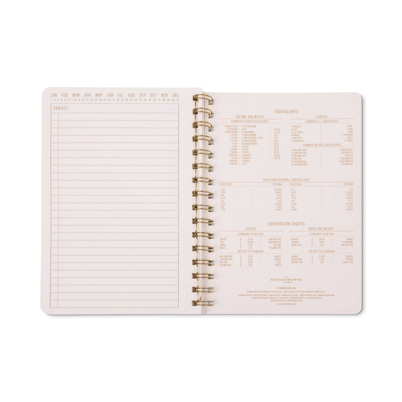 Design Works Ink Notebook DesignWorks Ink Tulip A5 Twin Wire Notebook - Pinwheel Pink – Iris & Violet