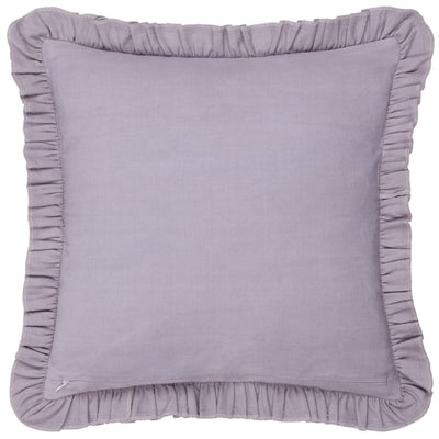 Hettie Embroidered Velvet Cushion Lilac: Lilac  45 x 45cm