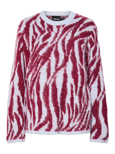PcMynthe LS Knit Beet Red/Blue
