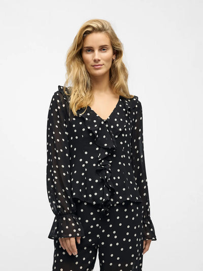 ObjGina Top Black Dots