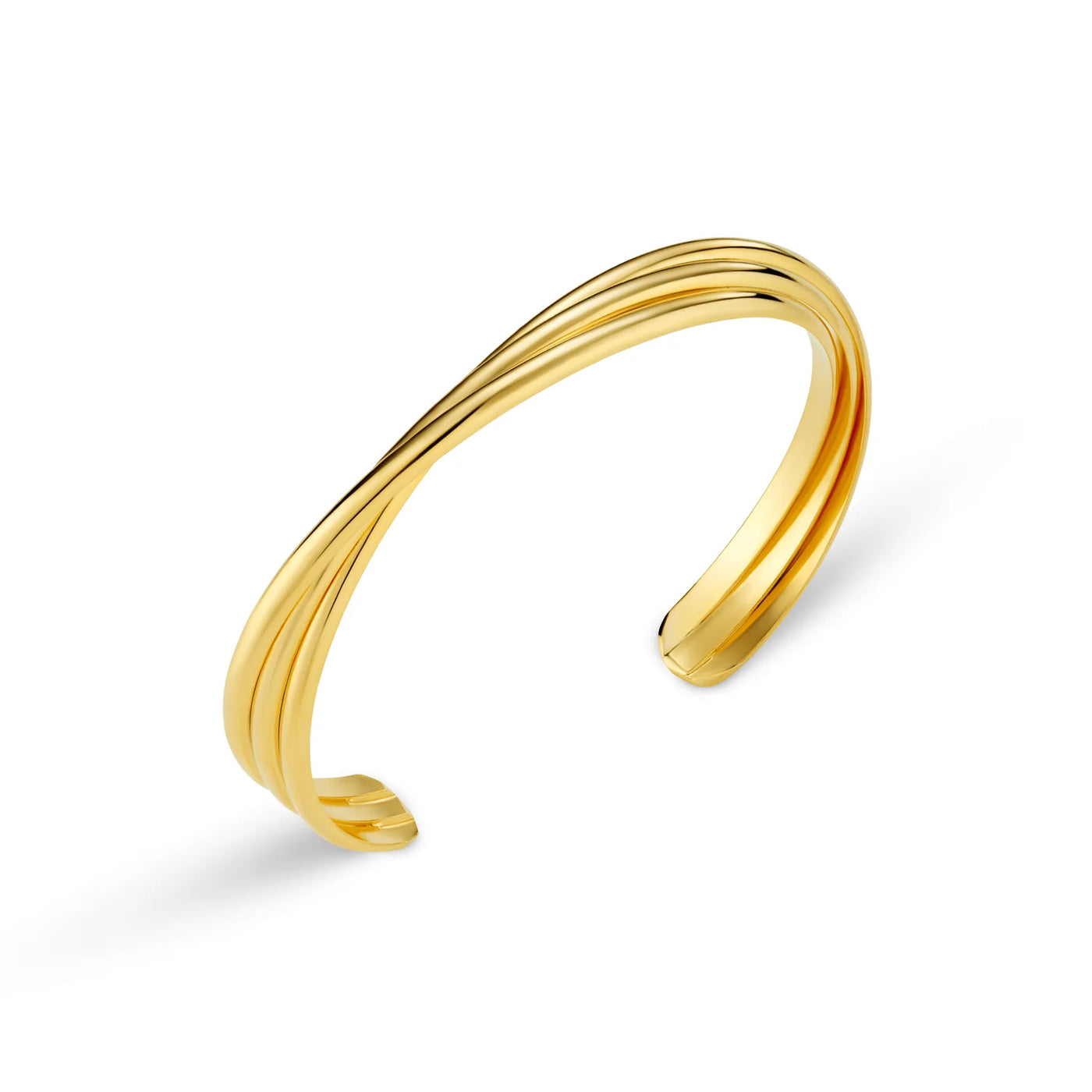 Interlocking Open Bangle - Gold 31470