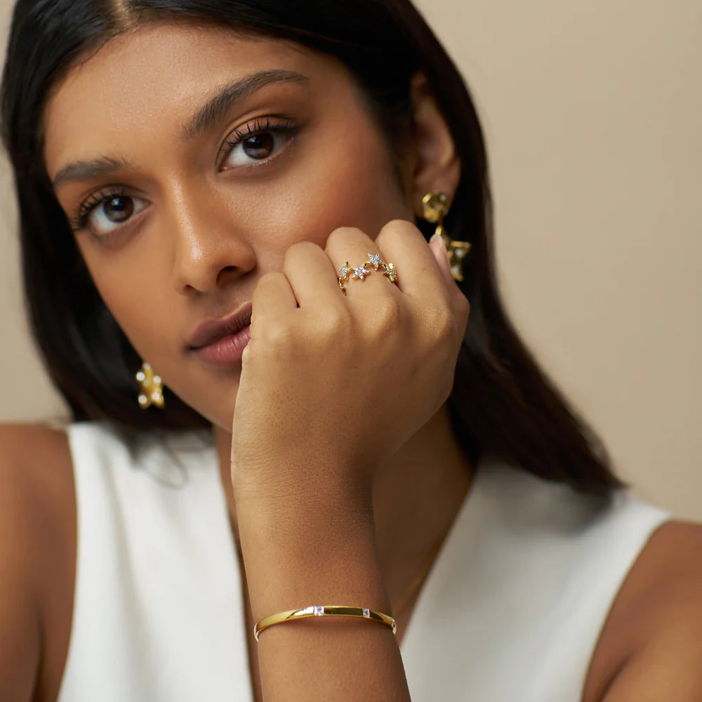 Crystal Set Open Bangle 31616