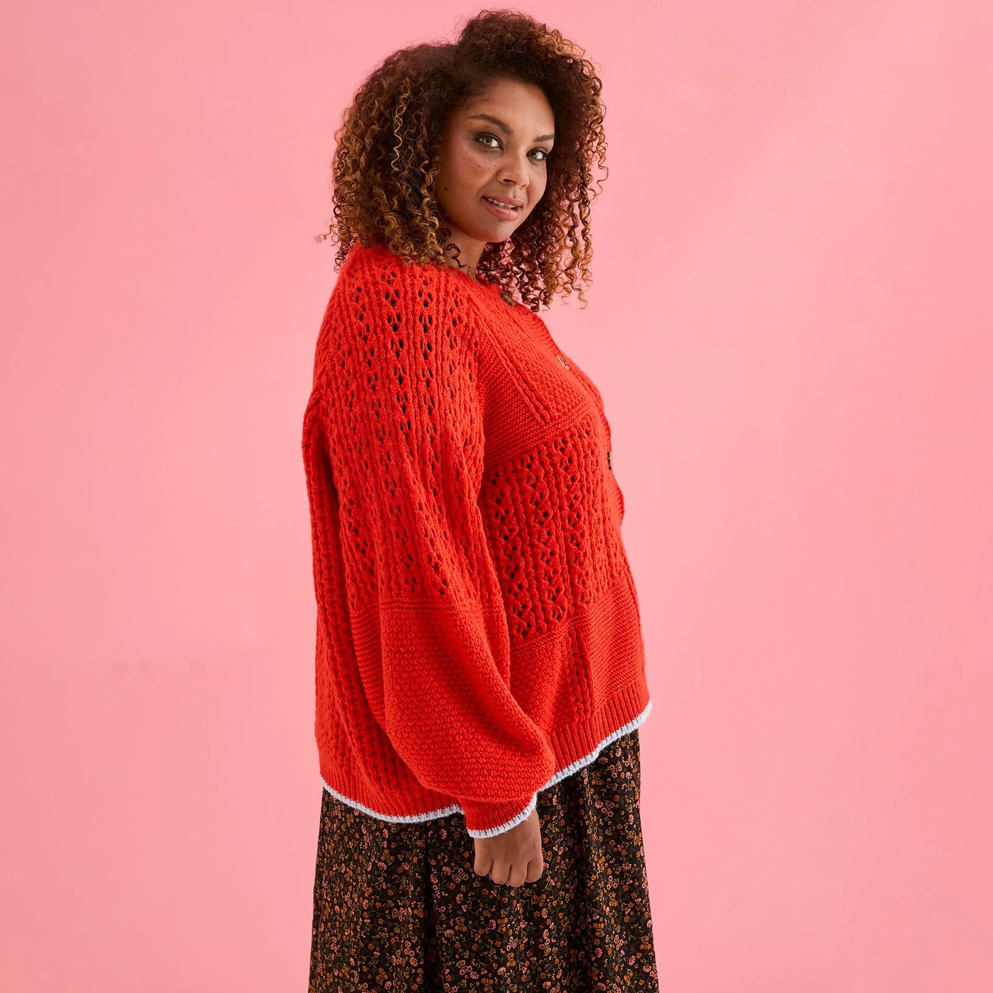 Brigit Cardigan Orange