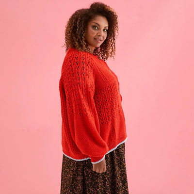 Brigit Cardigan Orange