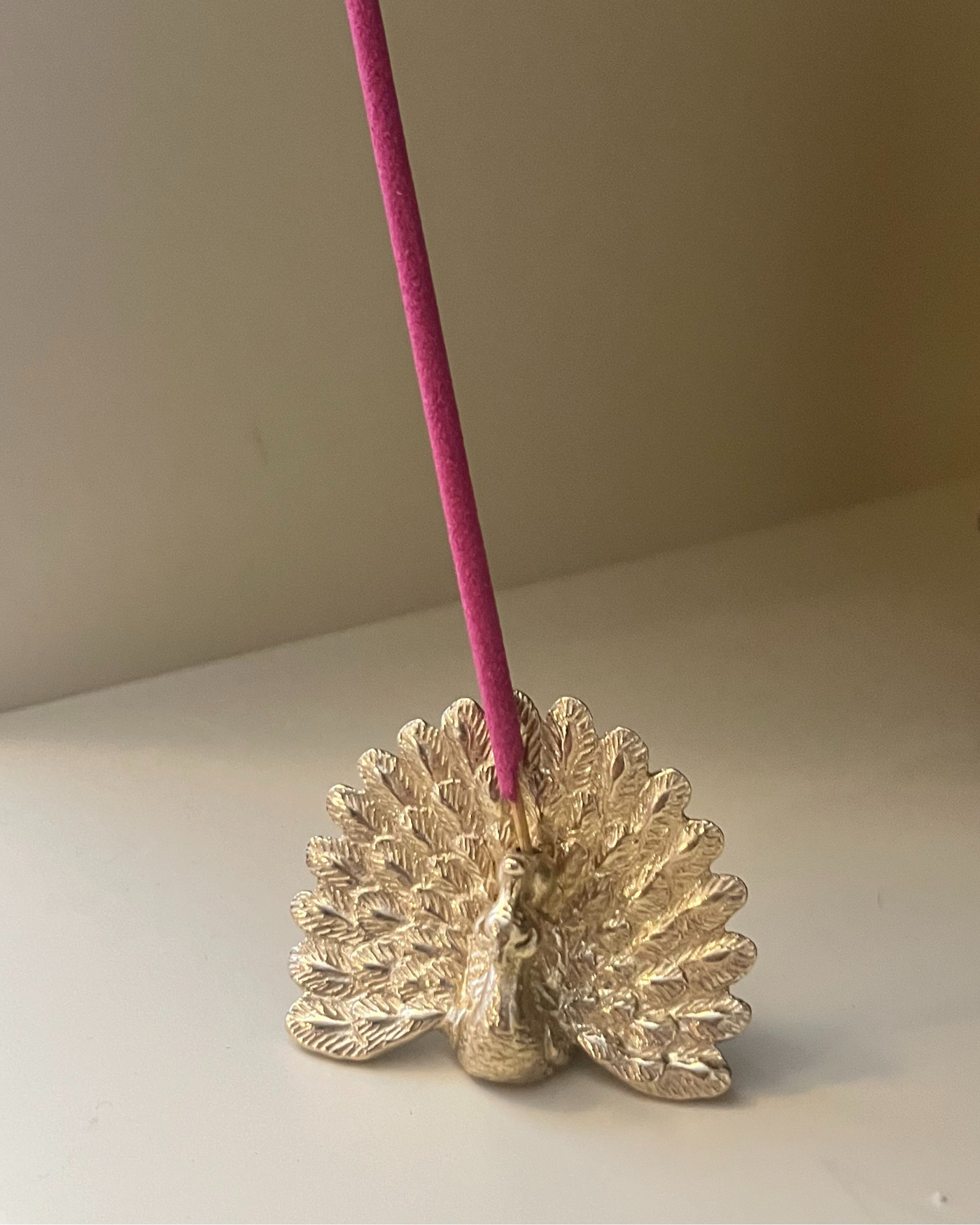 Brass Peacock Incense Stick Holder Burner