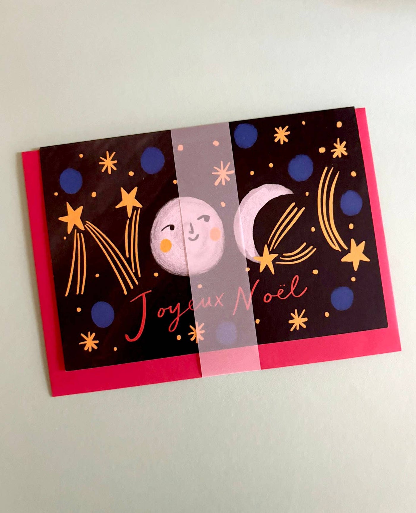 Noel Moon Christmas Card