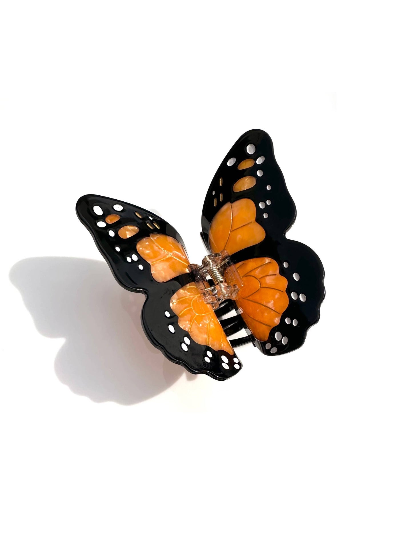 Hand-painted Monarch Butterfly Claw Hair Clip | Eco-Friendly: Pink