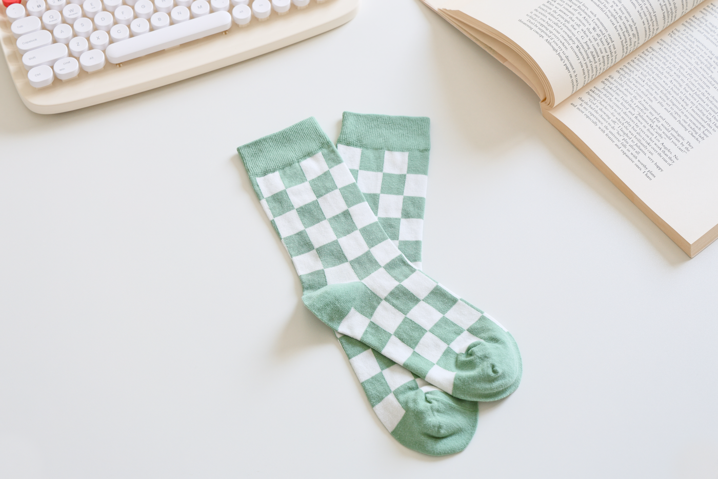 Women's Checkered Cotton Socks