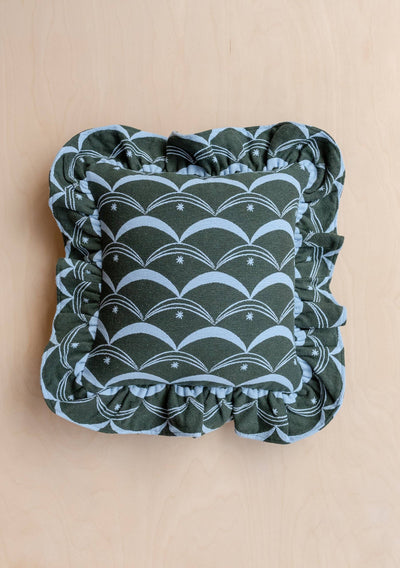 Cotton Cushion in Green Circus