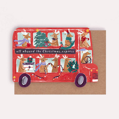 Reindeer Bus Christmas Card | Holiday Cards | Christmas 2025