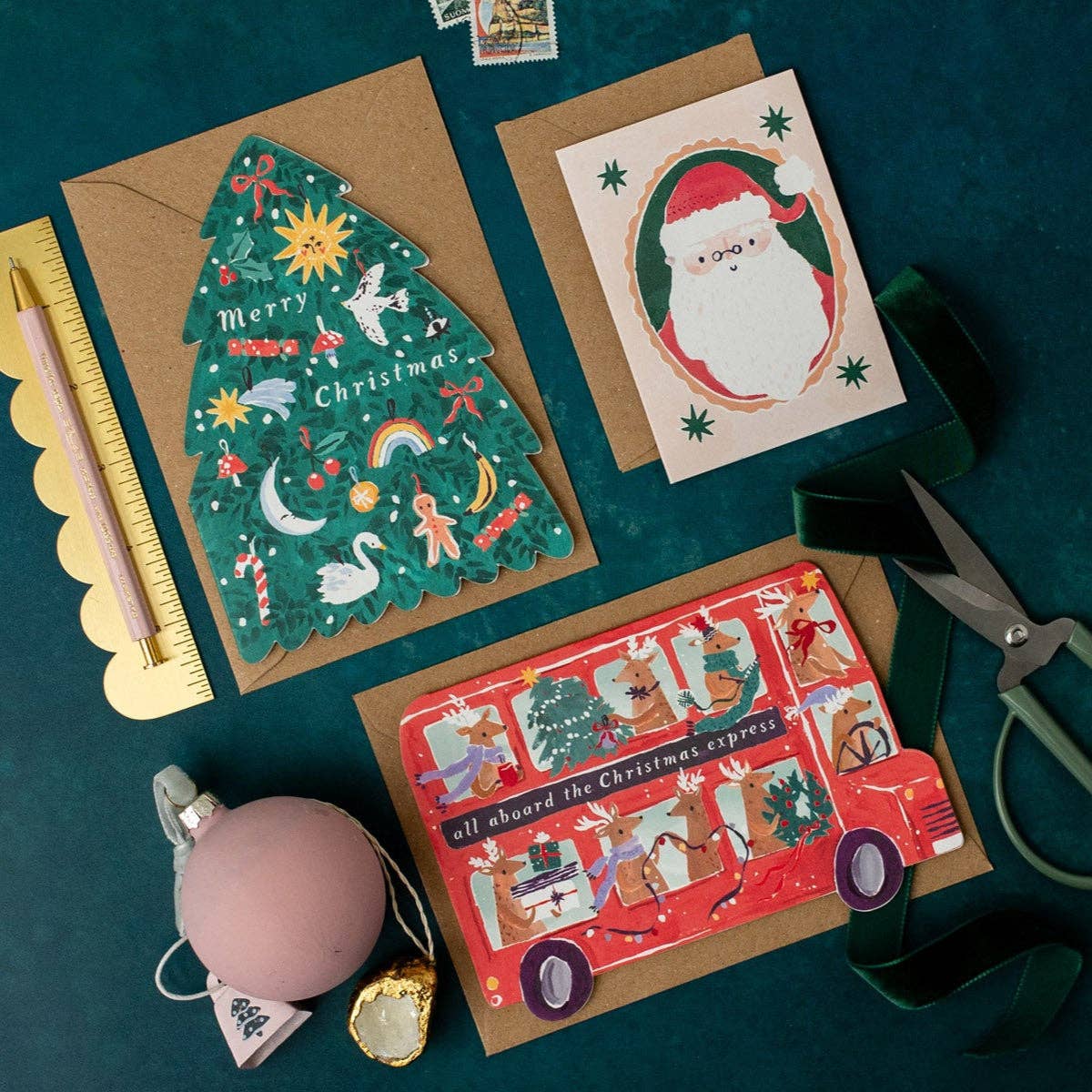 Reindeer Bus Christmas Card | Holiday Cards | Christmas 2025