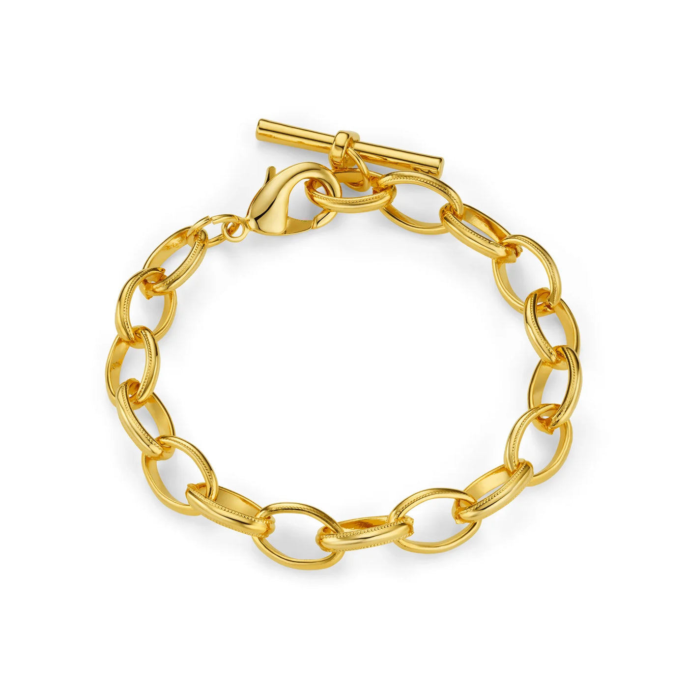 Oval Link T-Bar Drop Bracelet 31472