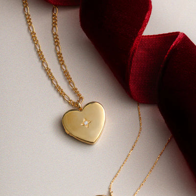 Crystal Heart Locket Necklace 31602