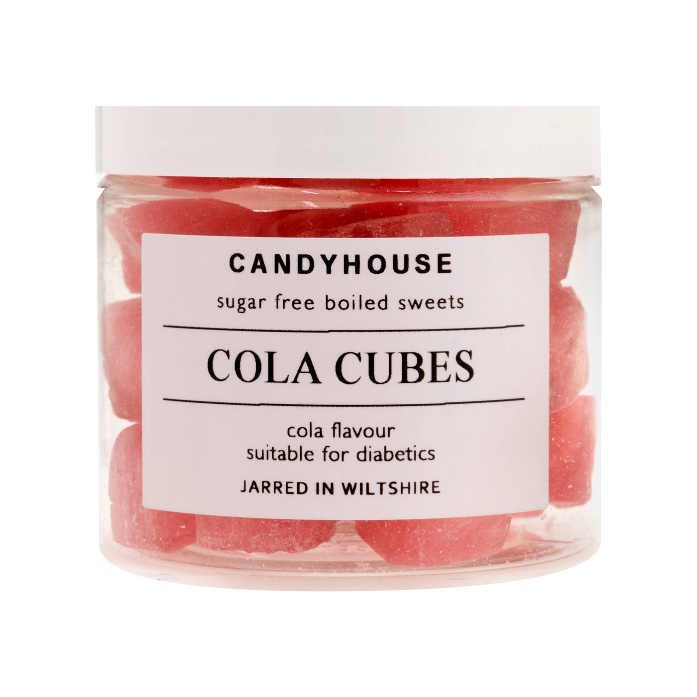 Sugar Free Cola Cubes Short Jar: Round