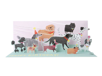 Dog Walker Layered Greeting Card (10632)