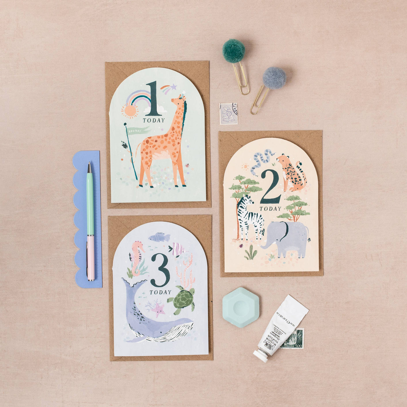 Age 1 Birthday Card | Milestone Age Cards | Baby Cards