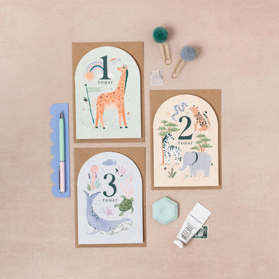 Age 1 Birthday Card | Milestone Age Cards | Baby Cards