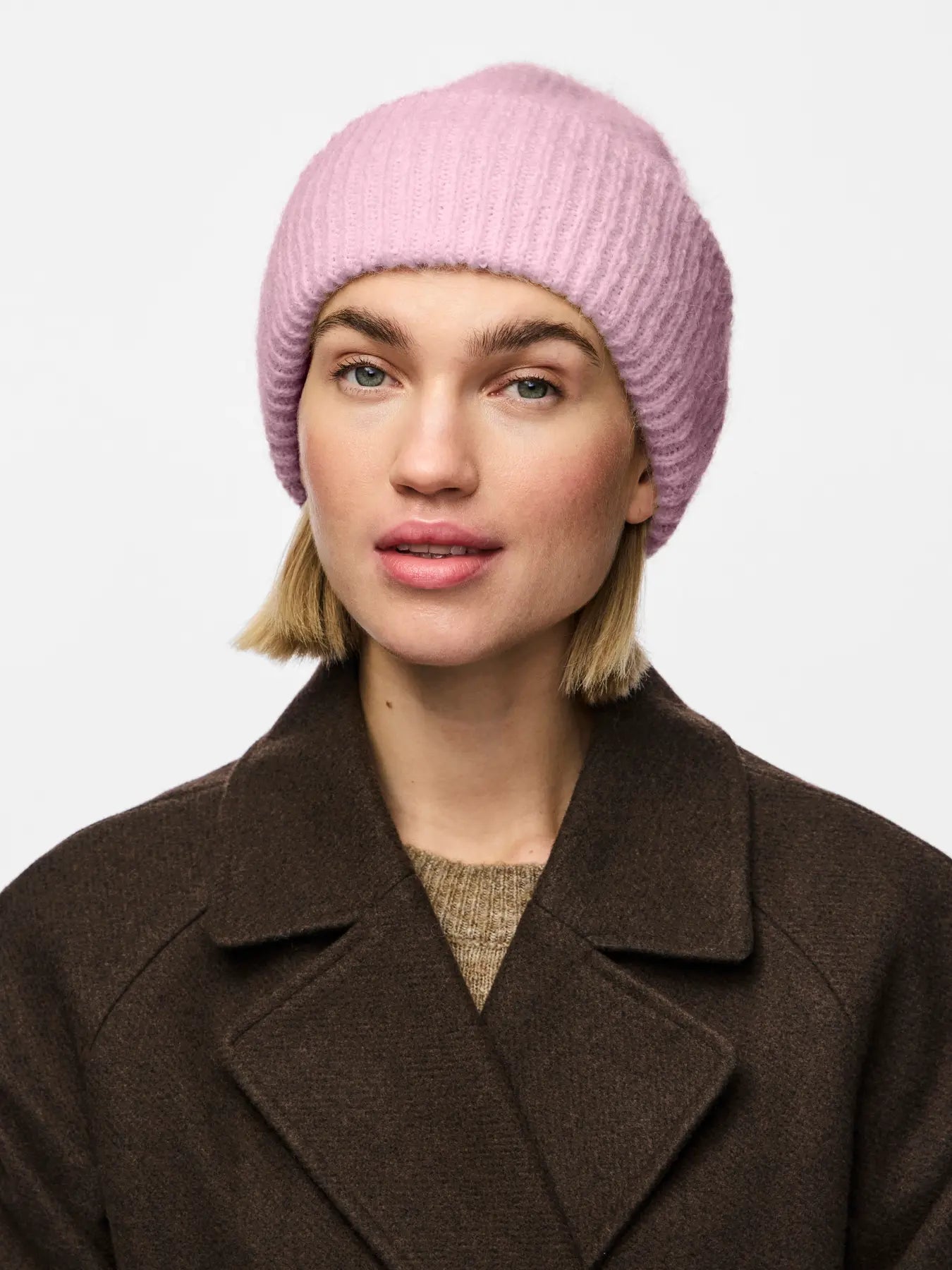 PcBera Alpaca Blend Knit Hat Pink