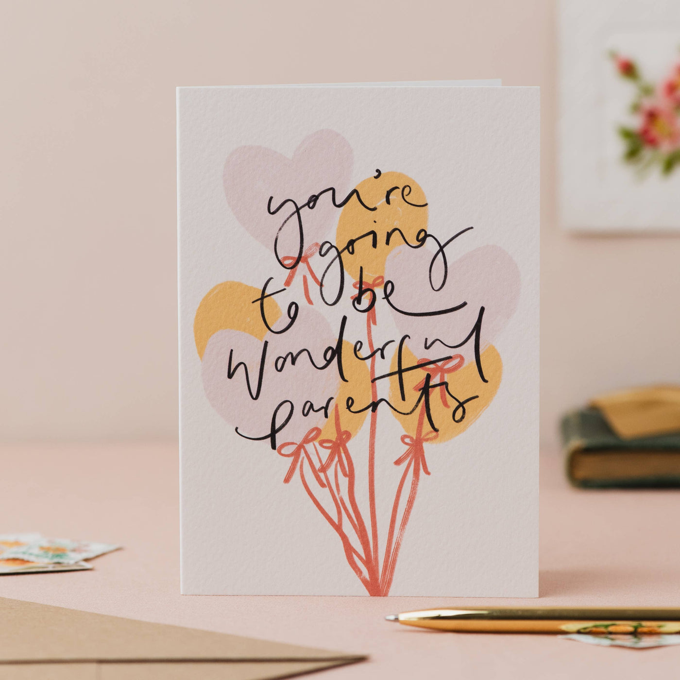 'You're Going to Be Wonderful Parents' Balloon Baby Card