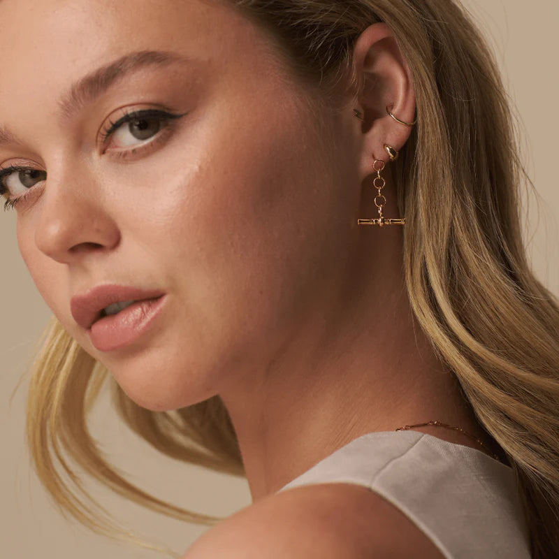 Chain & T-bar Drop Earrings 31459