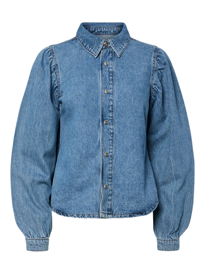 PcRitt Denim Shirt Light Blue