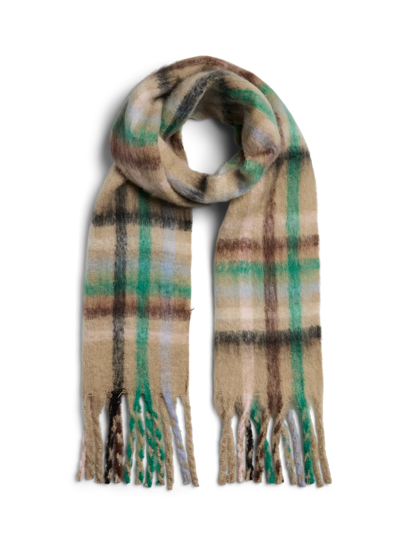 PcJill Long Scarf Trench Coat Check