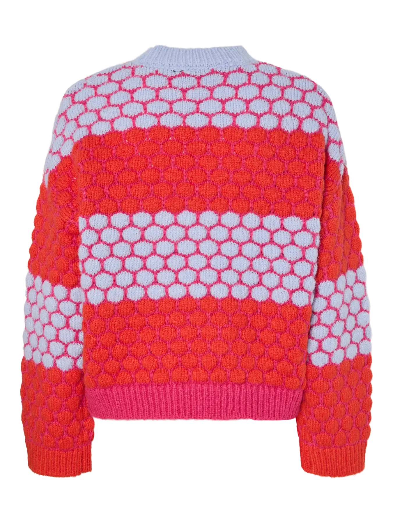 PcJanel Knit Beetroot Purple/Orange