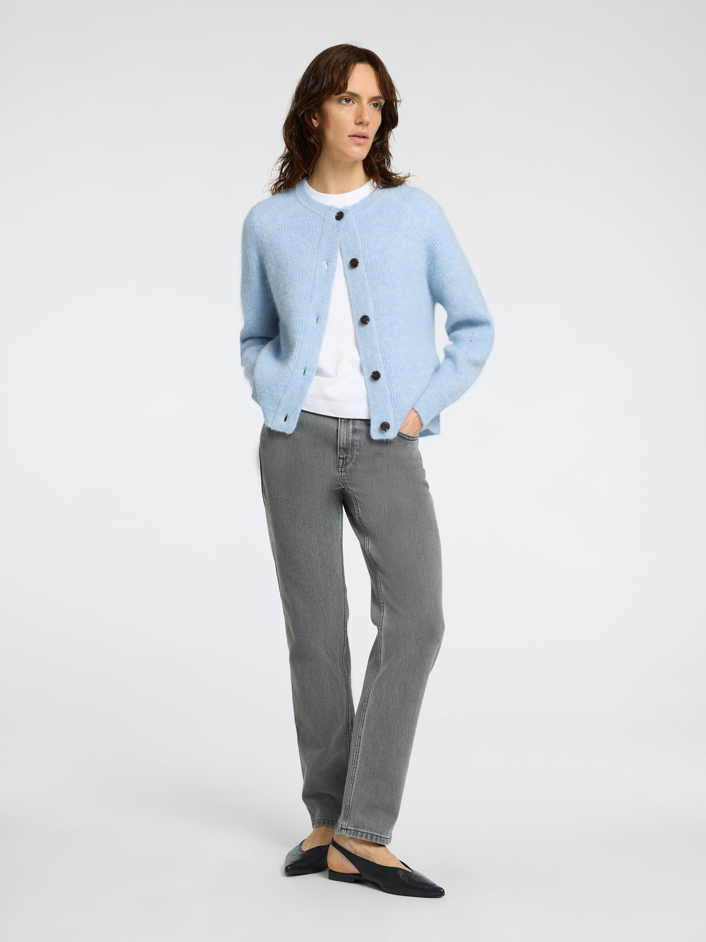 SLFLulu Cardigan Cashmere Blue